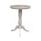 International Concepts Round 30 in Round Top Pedestal Table, 40.9 inH, Washed Gray Taupe, 30 in W, 30 in L, 40.9 in H K09-30RT-6B-2 - alternate 4